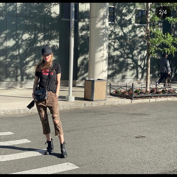 R13 Utility Drop Pants LEOPARD Size 25 - Picture 12 of 12